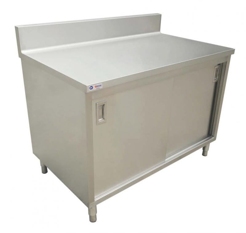 30" x 48" Worktable with Cabinet and Sliding Doors